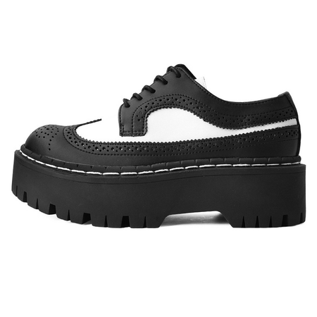 Creepers Rockabilly de T.U.K - Doubledecker - EU41 à EU46 - pour Homme - noir/blanc - T.U.K - View 2