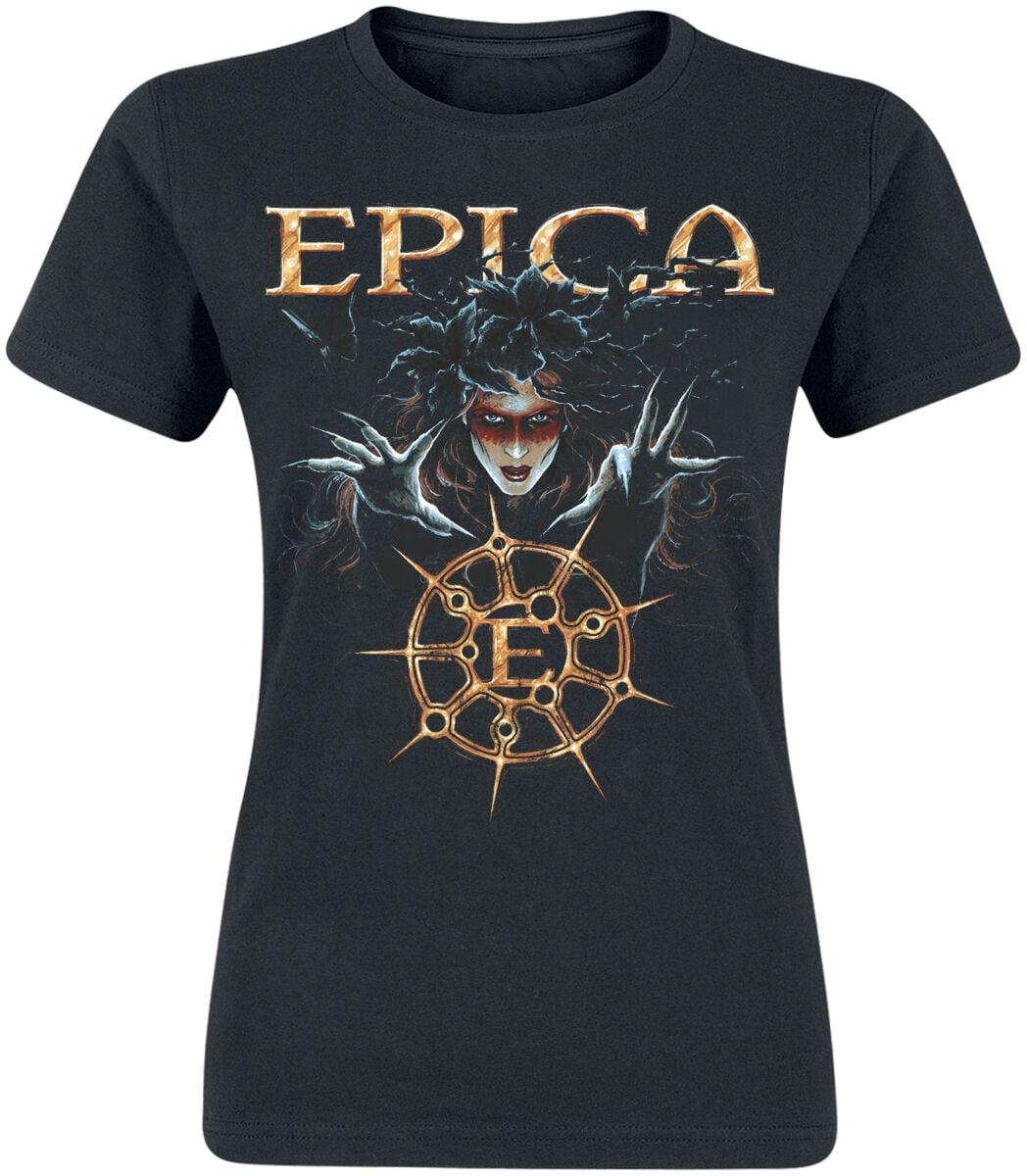 T-Shirt Manches courtes  de Epica - Simone Arcana - S à XXL - pour Femme - noir - Epica
