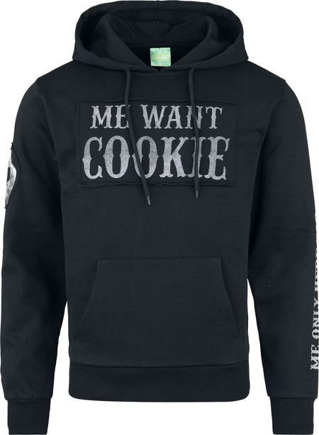 Sweat-shirt à capuche  de Sesame Street - Krümelmonster - Cookie - S à XXL - pour Homme - noir - Sesame Street