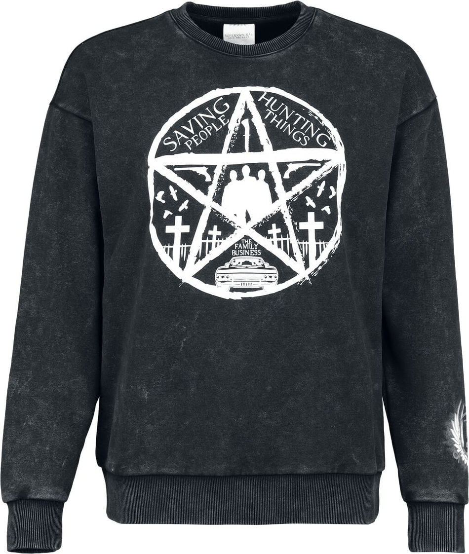 Sweat-shirt  de Supernatural - Ailes - S à XXL - pour Femme - noir - Supernatural