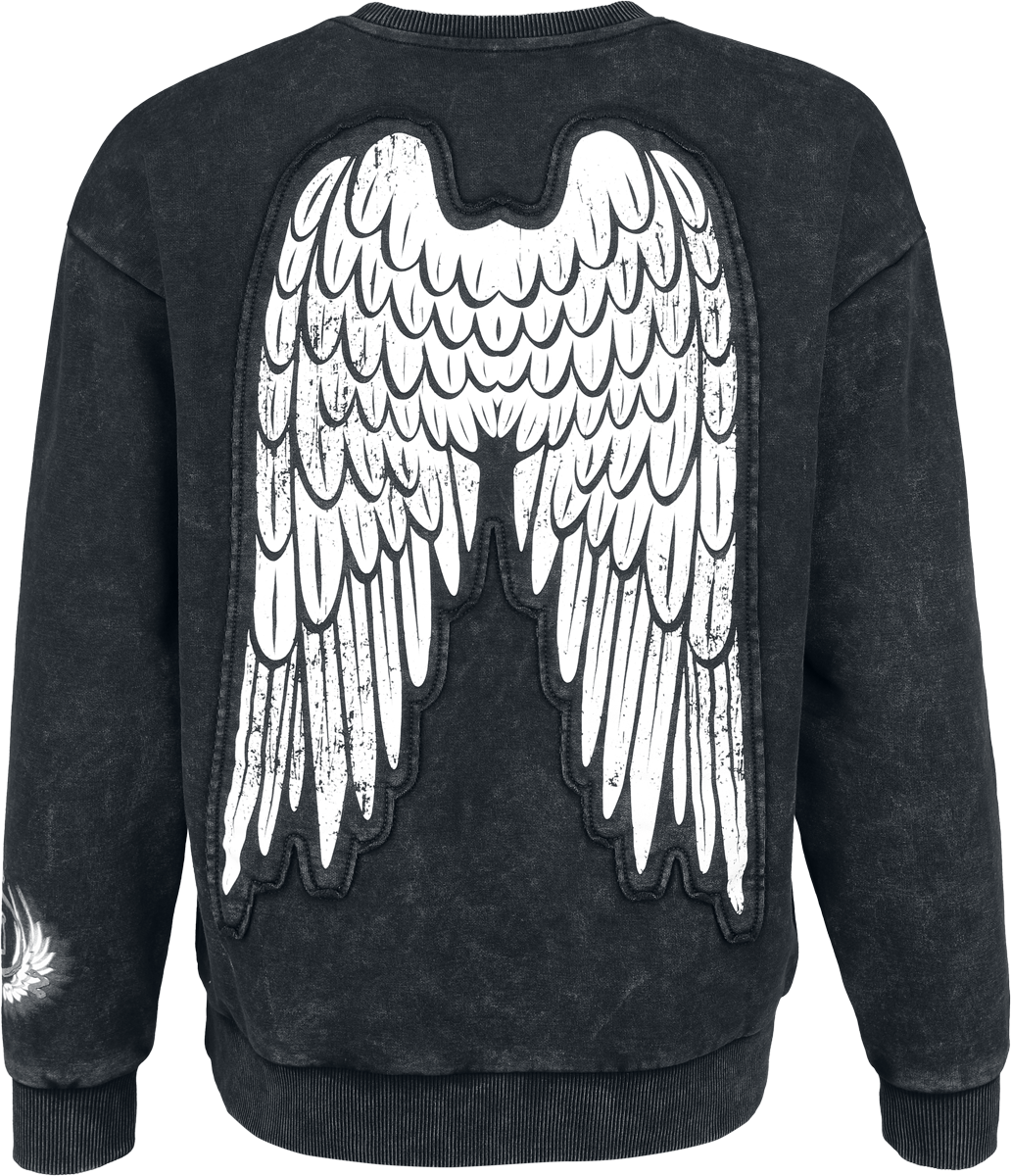 Sweat-shirt  de Supernatural - Ailes - S à XXL - pour Femme - noir - Supernatural - View 2