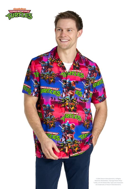Chemise manches courtes  de Les Tortues Ninja - Ninja Power - M à L - pour Homme - multicolore - Les Tortues Ninja