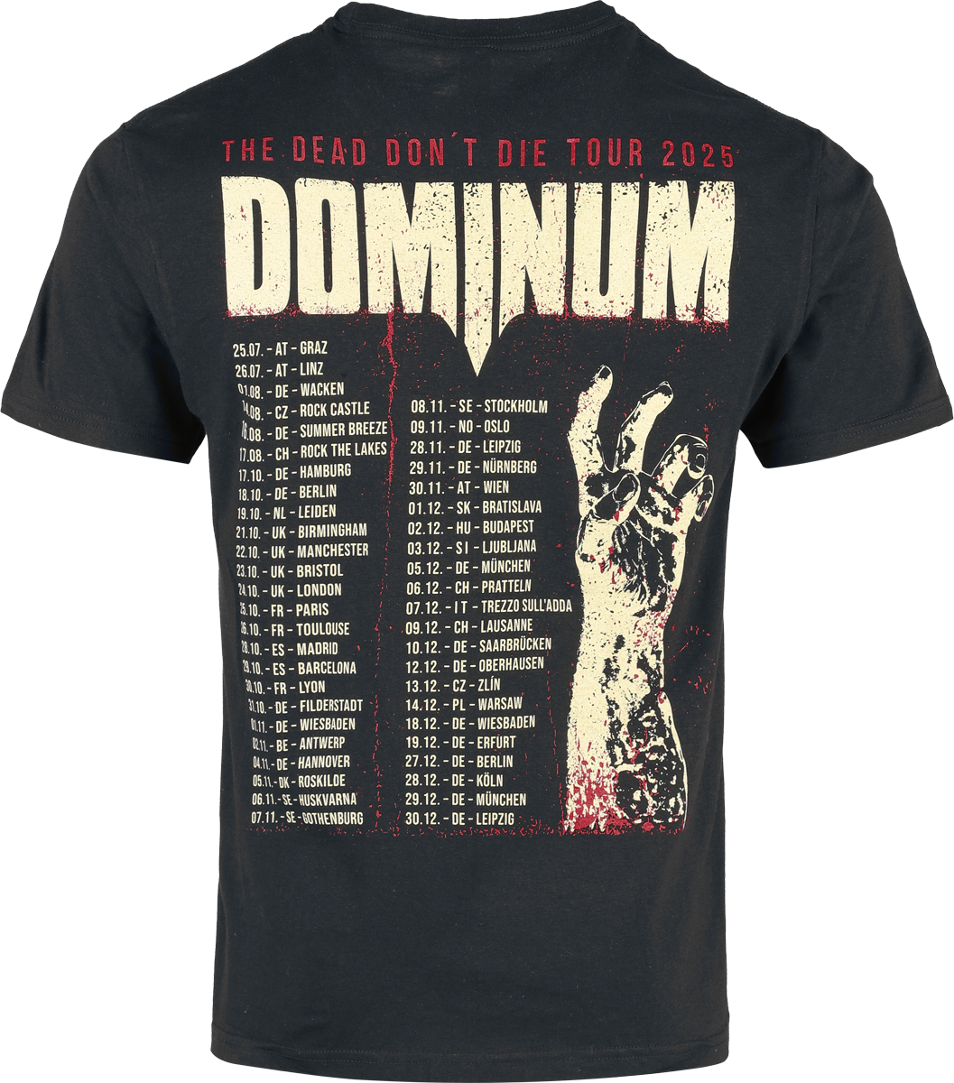 T-Shirt Manches courtes  de Dominum - Tour-Shirt 2025 - S à 3XL - pour Homme - noir - Dominum - View 2