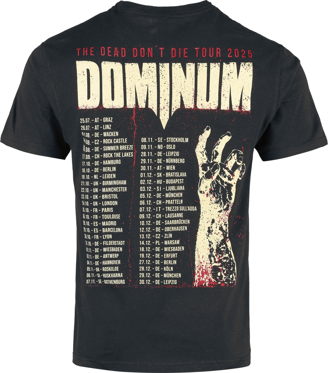 T-Shirt Manches courtes  de Dominum - Tour-Shirt 2025 - S à 3XL - pour Homme - noir - Dominum - View 2