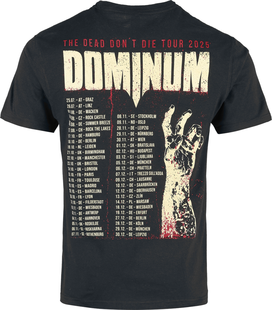 T-Shirt Manches courtes  de Dominum - Tour-Shirt 2025 - S à 3XL - pour Homme - noir - Dominum - View 2