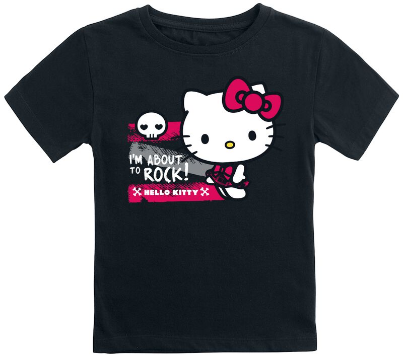 T-shirt  de Hello Kitty - I`m about to rock - 128 à 164 - pour filles & garçonse - noir - Hello Kitty