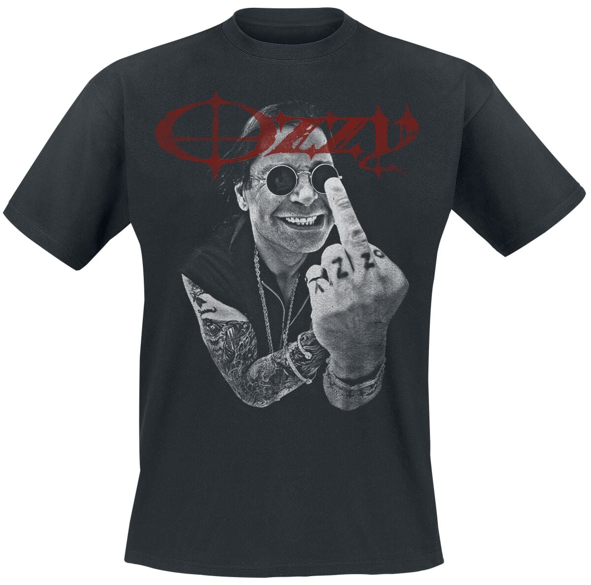 T-Shirt Manches courtes  de Ozzy Osbourne - Middle Finger - S à 5XL - pour Homme - noir - Ozzy Osbourne