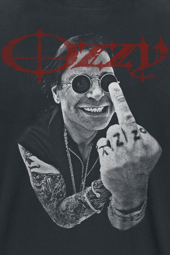 T-Shirt Manches courtes  de Ozzy Osbourne - Middle Finger - S à 5XL - pour Homme - noir - Ozzy Osbourne - View 2