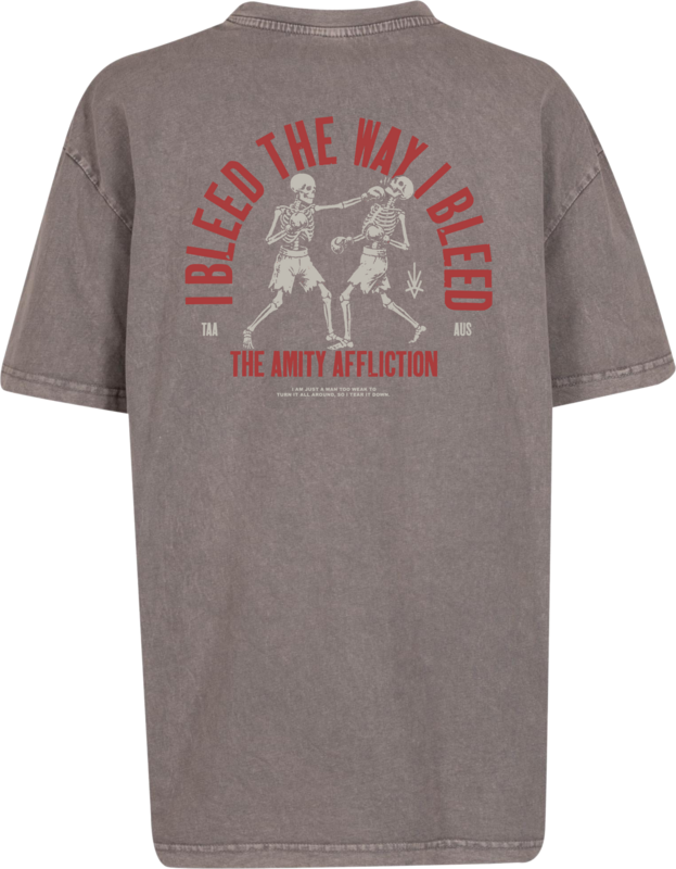 T-Shirt Manches courtes  de The Amity Affliction - Box Skeleton - S à XXL - pour Homme - gris/marron - The Amity Affliction - View 2