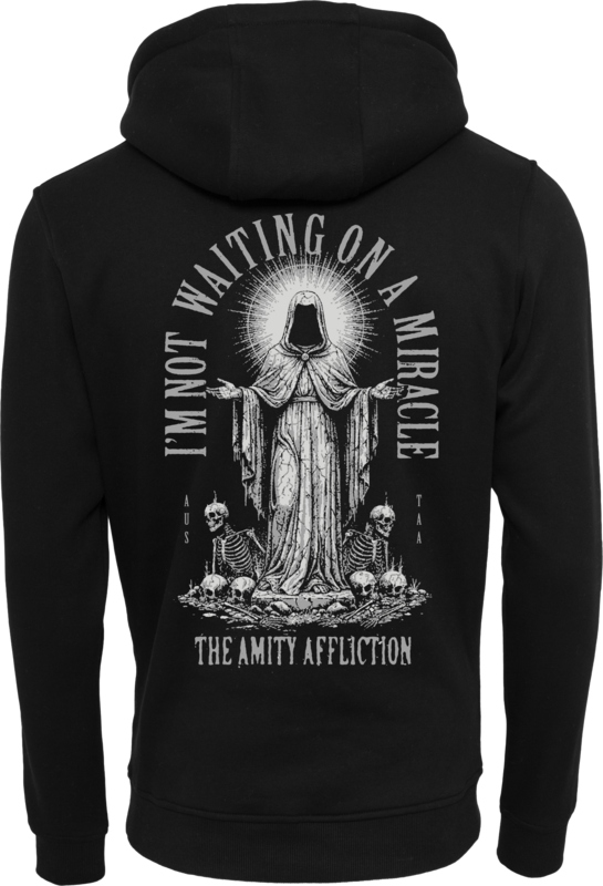 Sweat-shirt à capuche  de The Amity Affliction - State Not Waiting On A Miracle - S à XXL - pour Homme - noir - The Amity Affliction - View 2