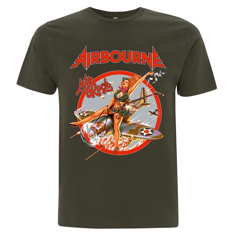 T-Shirt Manches courtes  de Airbourne - Bomb Girl - S à M - pour Homme - noir - Airbourne