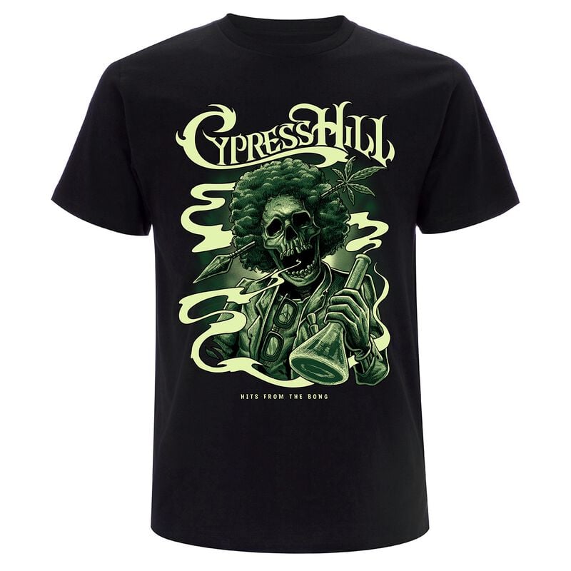 T-Shirt Manches courtes  de Cypress Hill - Skull Bong - S à XXL - pour Homme - noir - cypress hill