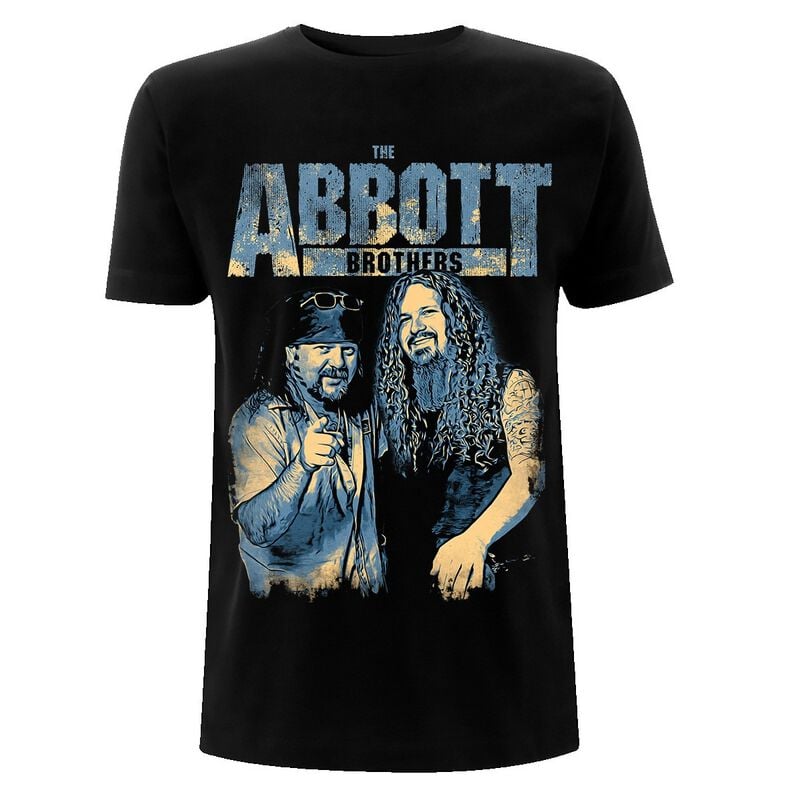 T-Shirt Manches courtes  de The Abbott Brothers - Blue Photo - S à XXL - pour Homme - noir - The Abbott Brothers