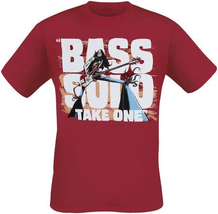 T-Shirt Manches courtes  de Burton, Cliff - Bass Solo Cartoon - S à XXL - pour Homme - rouge - Burton, Cliff