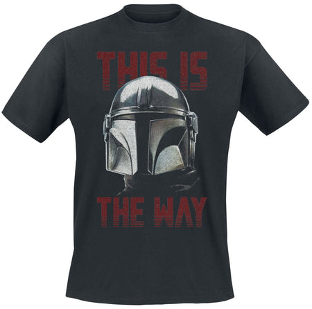 T-Shirt Manches courtes Disney de Star Wars - Mandalorian & Grogu - This Is The Way - M à XXL - pour Homme - noir - Star Wars