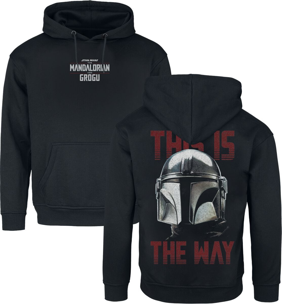 Sweat-shirt à capuche Disney de Star Wars - Mandalorian & Grogu - This Is The Way - M à XXL - pour Homme - noir - Star Wars
