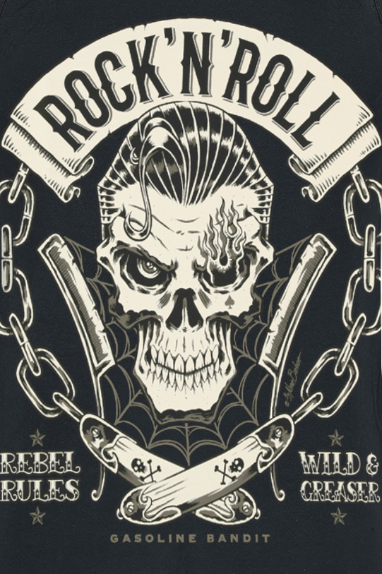 Débardeur Rockabilly de Gasoline Bandit - Rocknroll - S à 3XL - pour Homme - noir - Gasoline Bandit - View 2