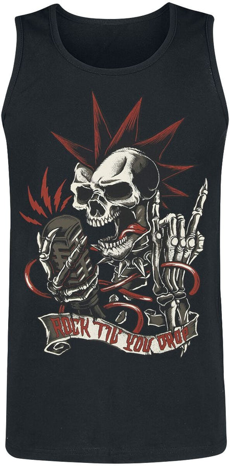 Débardeur Rockabilly de Gasoline Bandit - Rock Drop - S à 3XL - pour Homme - noir - Gasoline Bandit