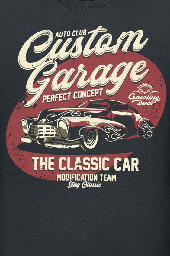 T-Shirt Manches courtes Rockabilly de Gasoline Bandit - Custom Garage - S à 4XL - pour Homme - noir - Gasoline Bandit - View 2