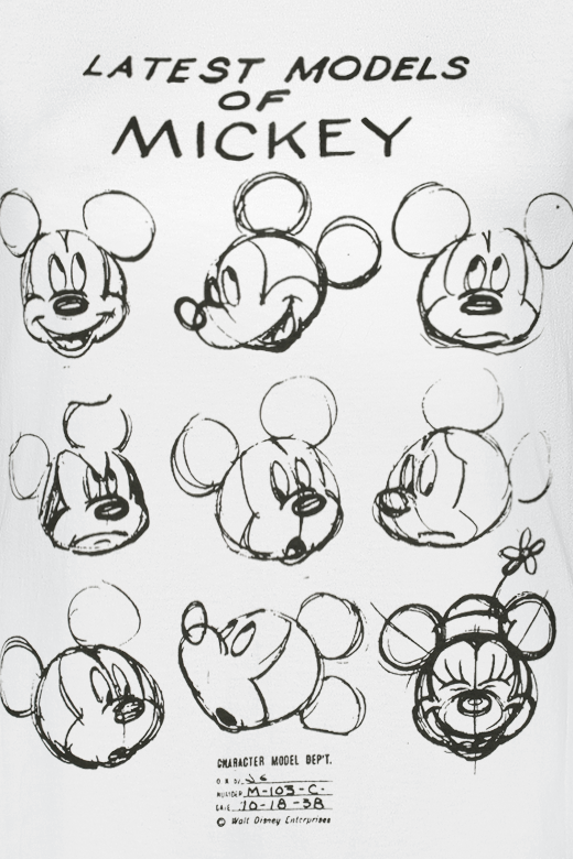 T-Shirt Manches courtes Disney de Mickey & Minnie Mouse - Latest Models Of Mickey - S à XXL - pour Femme - blanc - Mickey & Minnie Mouse - View 2