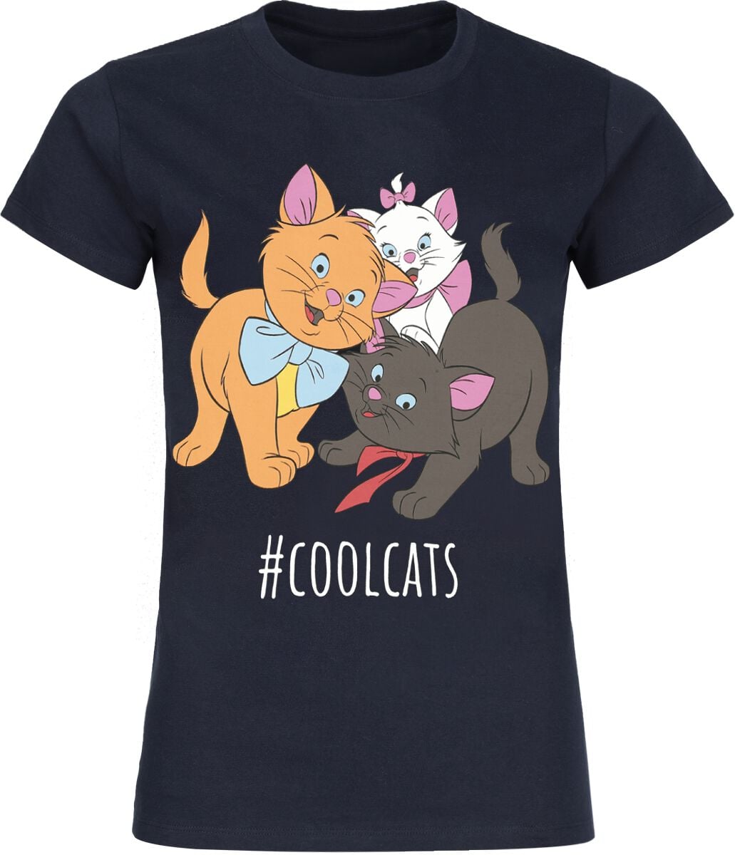T-Shirt Manches courtes Disney de Les Aristochats - #COOLCATS - S à XXL - pour Femme - marine - Les Aristochats