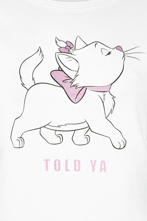 T-Shirt Manches courtes Disney de Les Aristochats - Marie - Told Ya - S à XXL - pour Femme - blanc - Les Aristochats - View 2