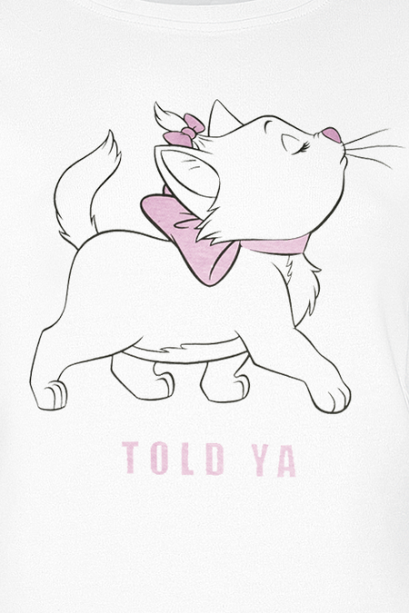 T-Shirt Manches courtes Disney de Les Aristochats - Marie - Told Ya - S à XXL - pour Femme - blanc - Les Aristochats - View 2
