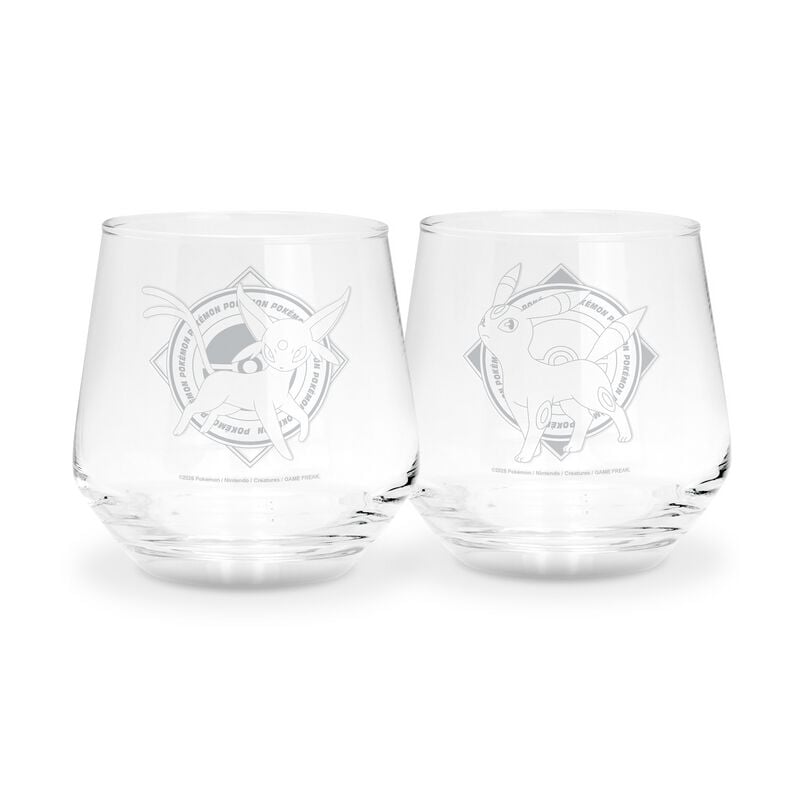 Lot de verres Gaming de Pokémon - Noctali & Mentali - pour Indifférent - transparent - Pokémon