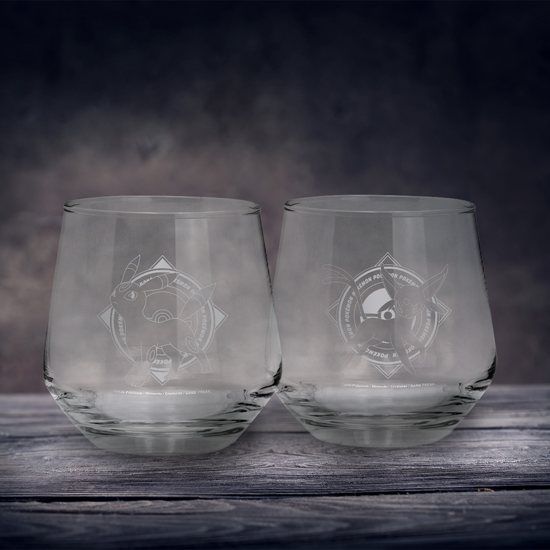 Lot de verres Gaming de Pokémon - Noctali & Mentali - pour Indifférent - transparent - Pokémon - View 2