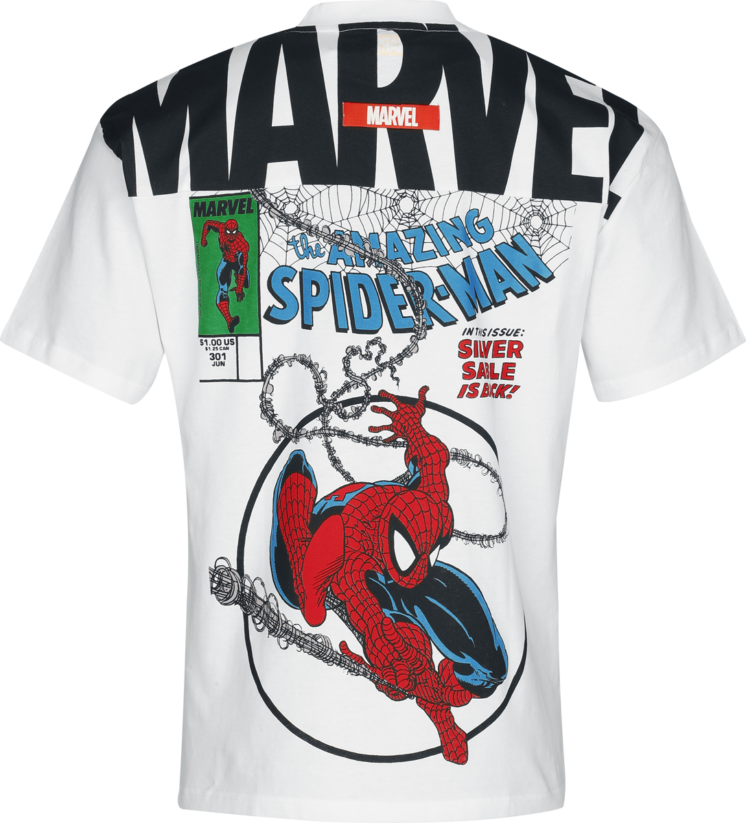 T-Shirt Manches courtes Disney de Spider-Man - Split Comic - S à XXL - pour Homme - blanc - Spider-Man - View 2