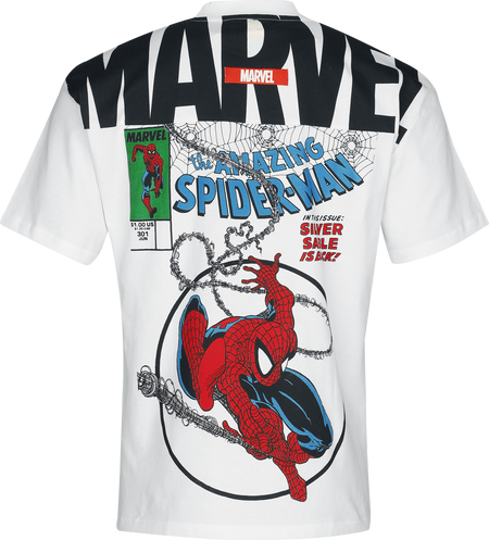 T-Shirt Manches courtes Disney de Spider-Man - Split Comic - S à XXL - pour Homme - blanc - Spider-Man - View 2