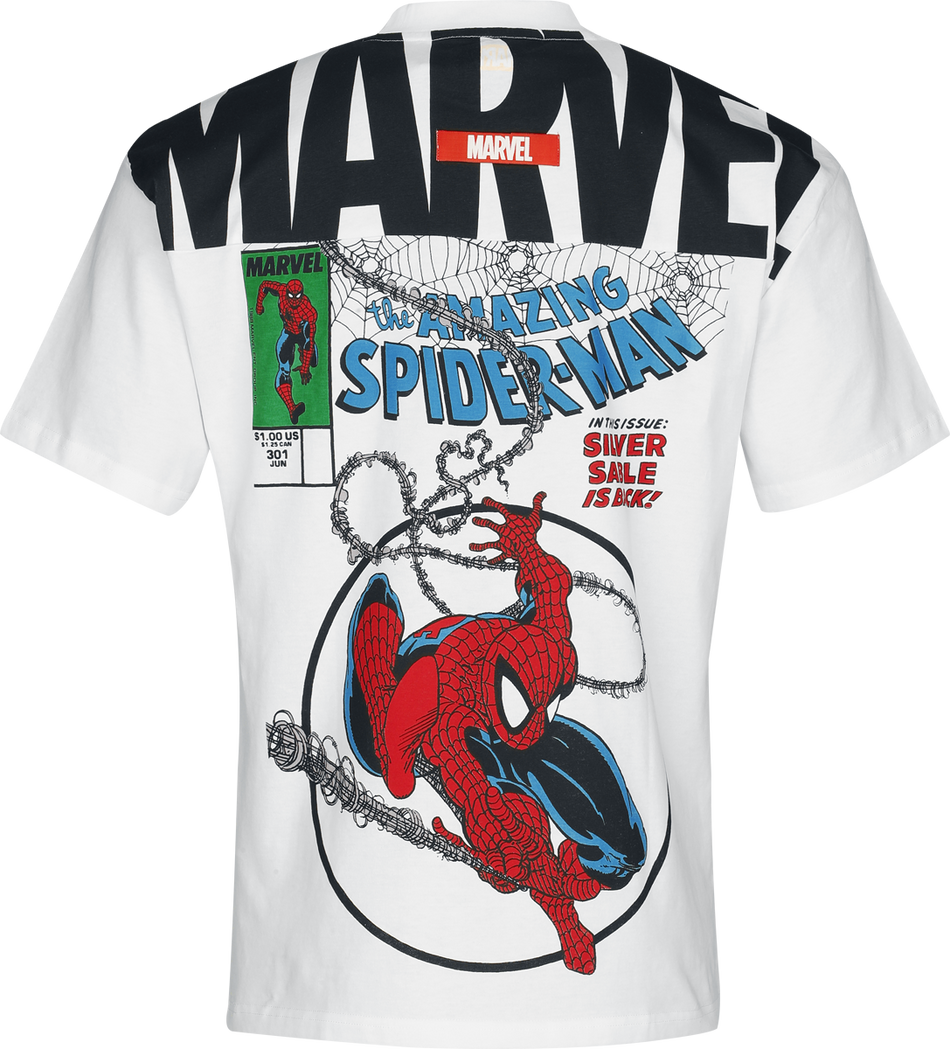 T-Shirt Manches courtes Disney de Spider-Man - Split Comic - S à XXL - pour Homme - blanc - Spider-Man - View 2