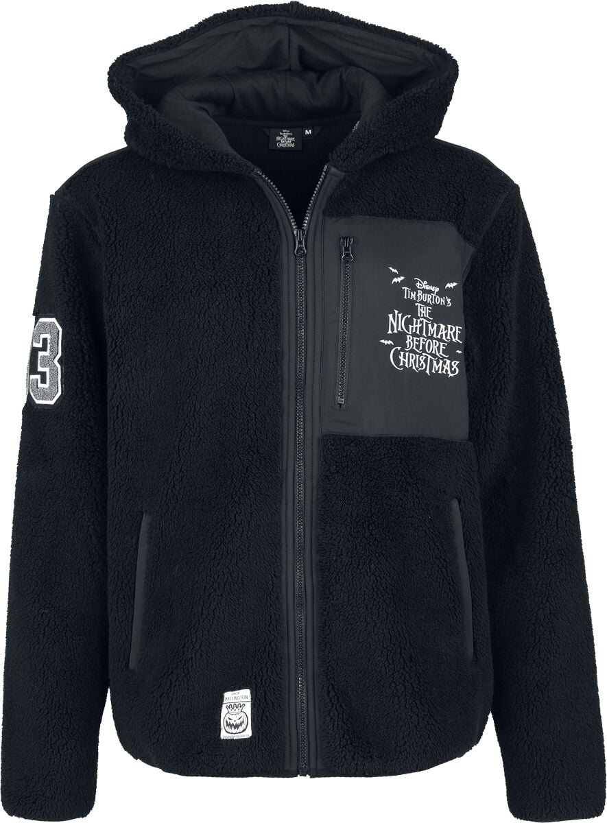 Sweat-shirt zippé à capuche Disney de L'Étrange Noël De Monsieur Jack - Jack Skellington - S à XXL - pour Homme - noir - L'Étrange Noël De Monsieur Jack