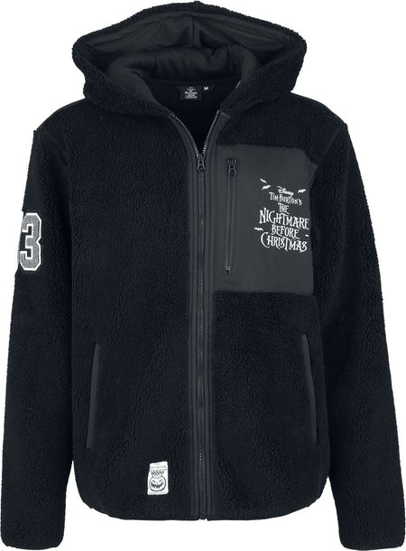 Sweat-shirt zippé à capuche Disney de L'Étrange Noël De Monsieur Jack - Jack Skellington - S à XXL - pour Homme - noir - L'Étrange Noël De Monsieur Jack