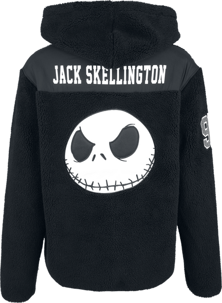 Sweat-shirt zippé à capuche Disney de L'Étrange Noël De Monsieur Jack - Jack Skellington - S à XXL - pour Homme - noir - L'Étrange Noël De Monsieur Jack - View 2