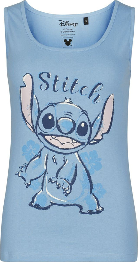 Débardeur Disney de Lilo & Stitch - Stitch - Croquis - S à XXL - pour Femme - bleu clair - Lilo & Stitch