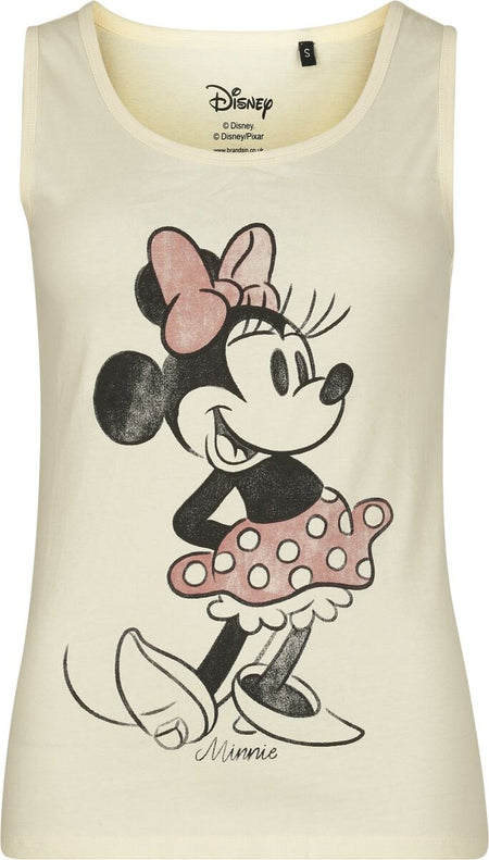 Débardeur Disney de Mickey & Minnie Mouse - Minnie - Croquis - S à XXL - pour Femme - gris blanc - Mickey & Minnie Mouse