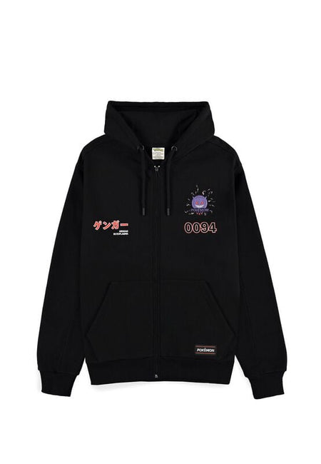 Sweat-shirt zippé à capuche Gaming de Pokémon - Ectoplasma #0094 - S à XXL - pour Homme - noir - Pokémon