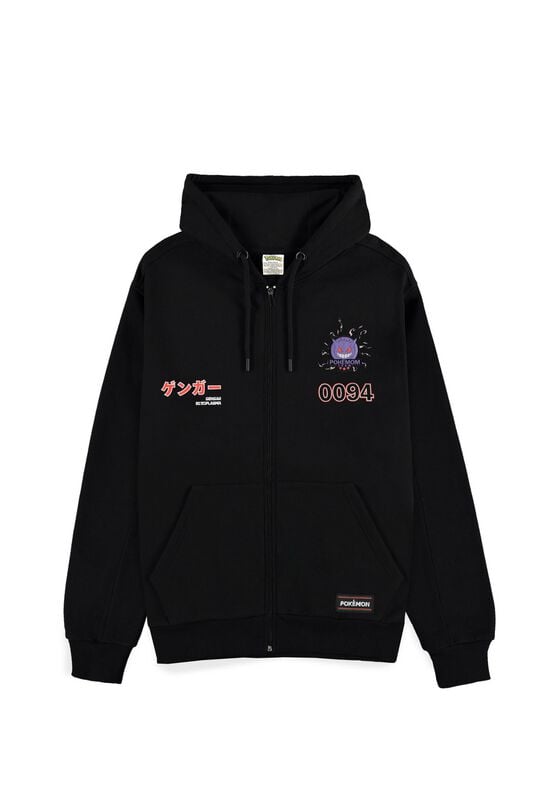 Sweat-shirt zippé à capuche Gaming de Pokémon - Ectoplasma #0094 - S à XXL - pour Homme - noir - Pokémon