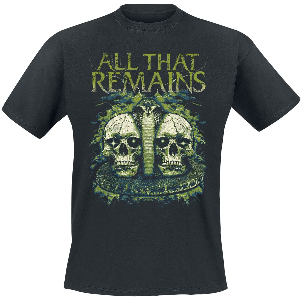 T-Shirt Manches courtes  de All That Remains - Cobra Skull - S à XXL - pour Homme - noir - All That Remains