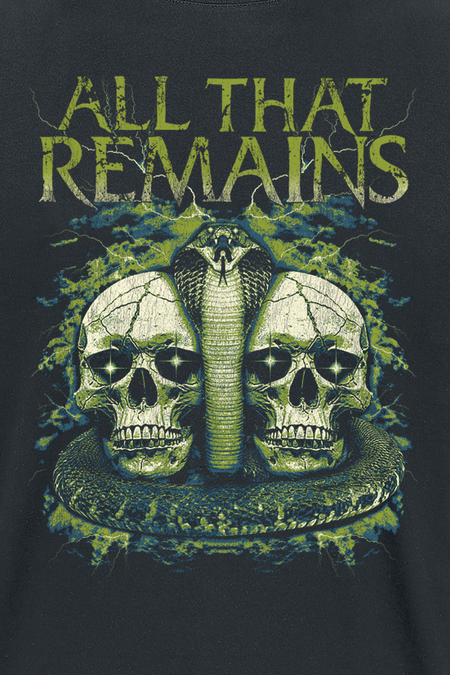 T-Shirt Manches courtes  de All That Remains - Cobra Skull - S à XXL - pour Homme - noir - All That Remains - View 2