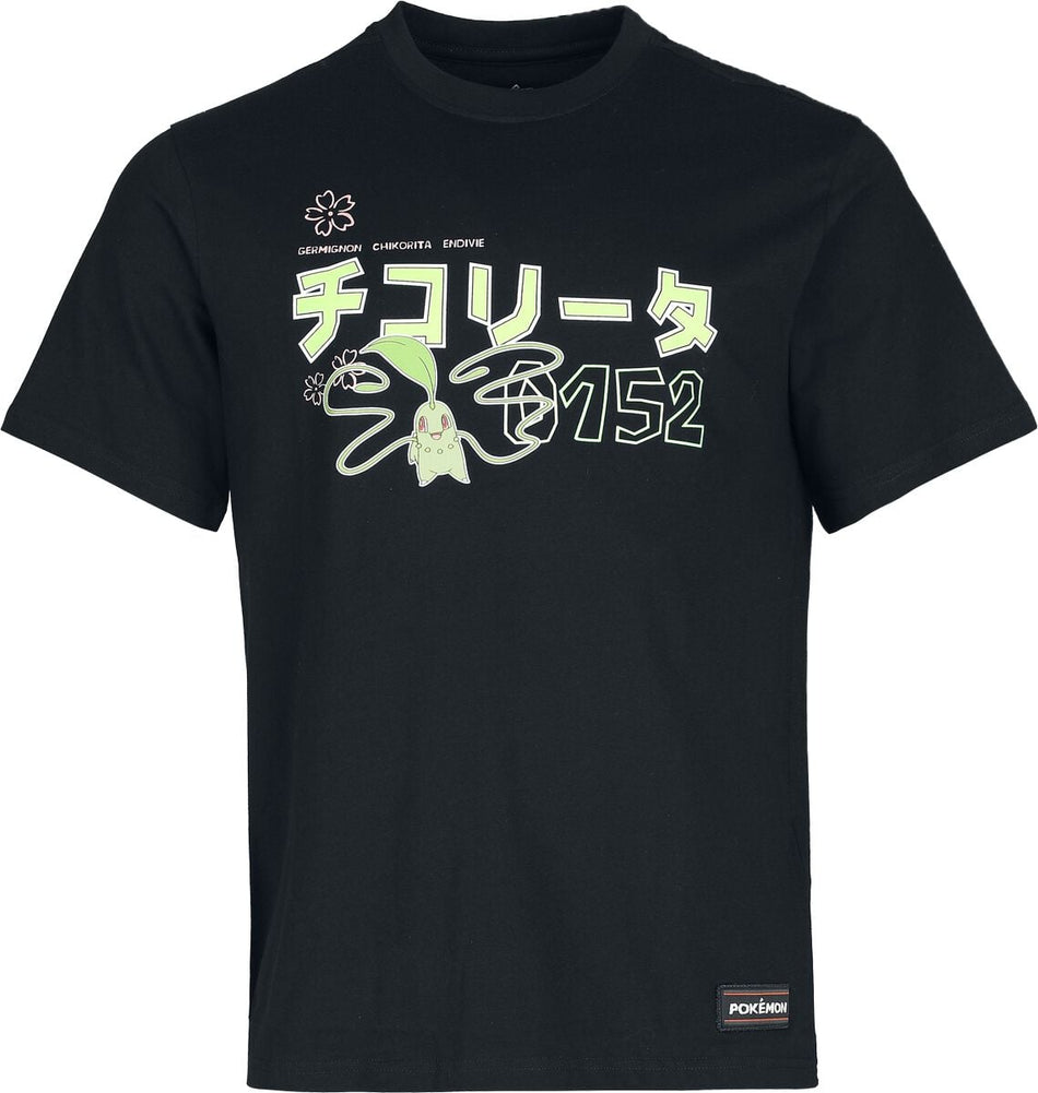 T-Shirt Manches courtes Gaming de Pokémon - Germignon #0152 - S à XXL - pour Homme - noir - Pokémon
