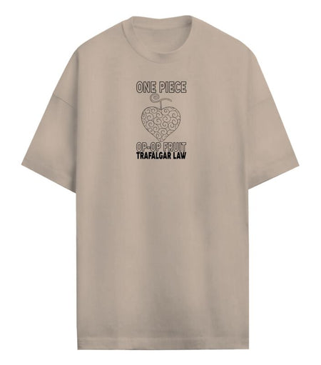 T-Shirt Oversize  de One Piece - Trafalgar D. Law - S à XXL - pour Homme - sable - One Piece