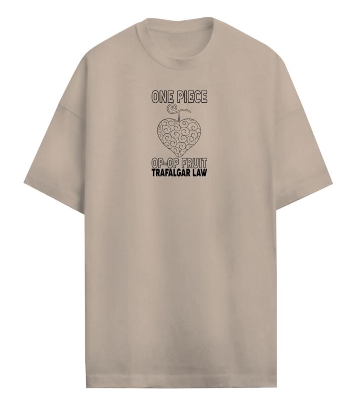 T-Shirt Oversize  de One Piece - Trafalgar D. Law - S à XXL - pour Homme - sable - One Piece