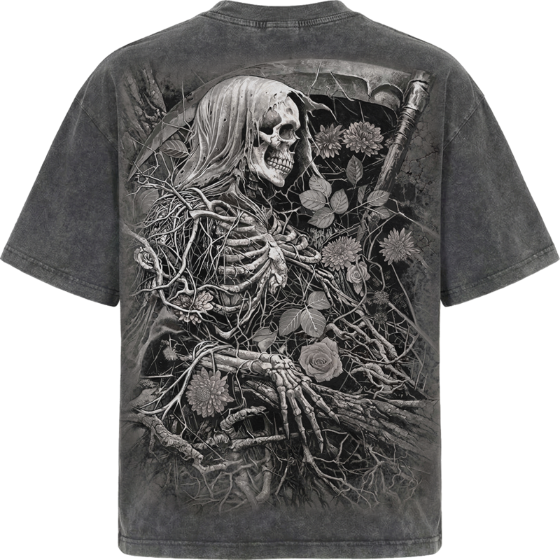 T-Shirt Manches courtes  de Spiral - Acid reaper - Box T-Shirt Acid Wash - S à XXL - pour Homme - gris - Spiral - View 2