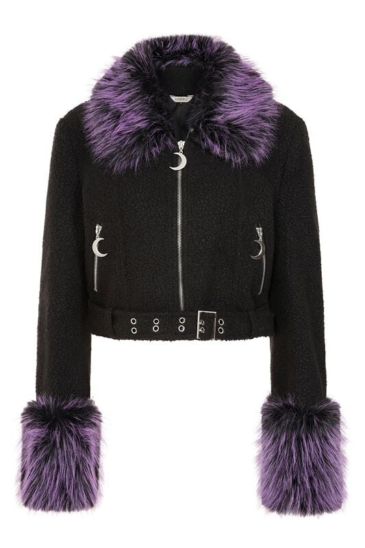 Veste mi-saison Gothic de Banned Alternative - Cold Spell Jacket - XS à XXL - pour Femme - noir/lilas - Banned Alternative