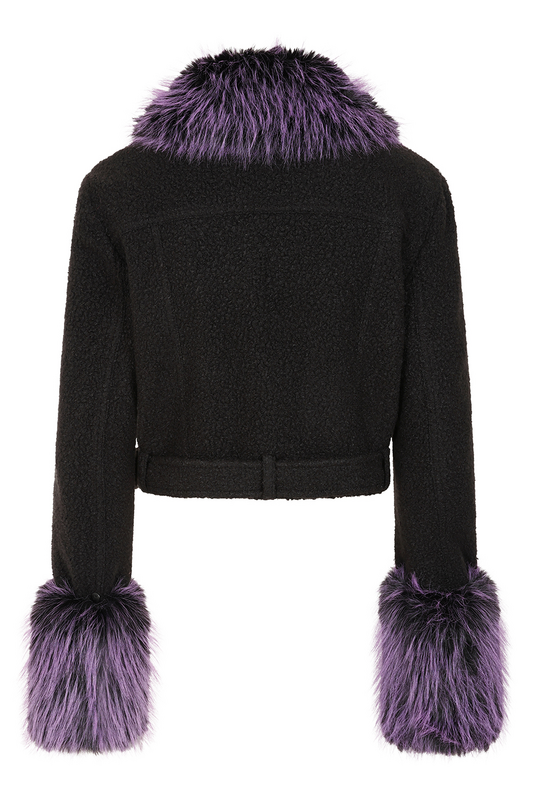 Veste mi-saison Gothic de Banned Alternative - Cold Spell Jacket - XS à XXL - pour Femme - noir/lilas - Banned Alternative - View 2