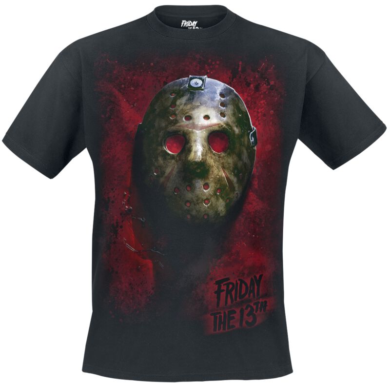 T-Shirt Manches courtes  de Vendredi 13 - Masque de Jason - S à 4XL - pour Homme - noir - Vendredi 13