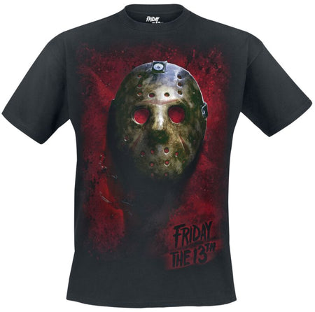 T-Shirt Manches courtes  de Vendredi 13 - Masque de Jason - S à 4XL - pour Homme - noir - Vendredi 13