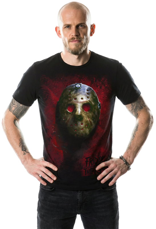 T-Shirt Manches courtes  de Vendredi 13 - Masque de Jason - S à 4XL - pour Homme - noir - Vendredi 13 - View 2